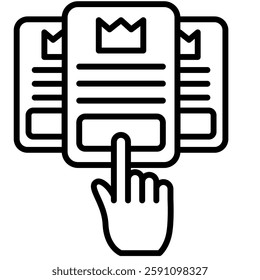 Subscription outline icon, notification, event