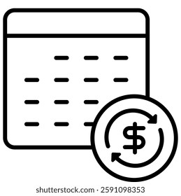 Subscription outline icon, notification, event