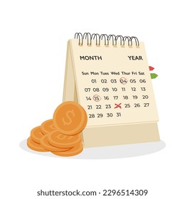 Subscription pay calendar fee annual button. Membership subscription bank money pricing salary automatic pay