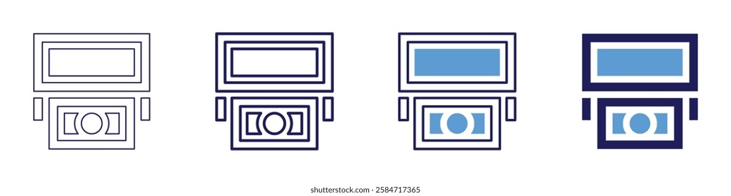 Subscription payment icon in 4 different styles. Thin Line, Line, Bold Line, Duotone. Duotone style. Editable stroke.
