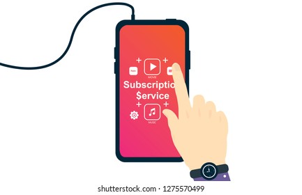 Subscription service concept vector