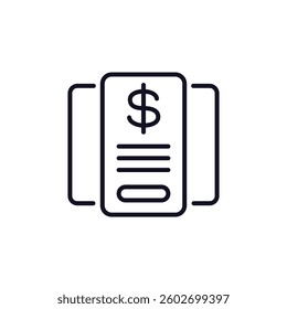 Subscription, tariff plans line icon