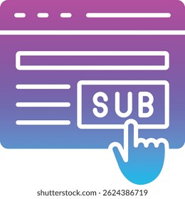 Subscription vector icon. Can be used for printing, mobile and web applications.