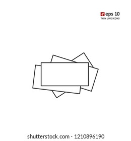 Subscription - vector thin line icon on white background. Symbol for web, infographics, print design and mobile UX/UI kit. Vector illustration, EPS10.