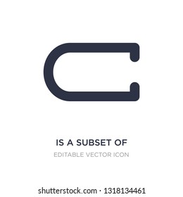 is a subset of icon on white background. Simple element illustration from Signs concept. is a subset of icon symbol design.