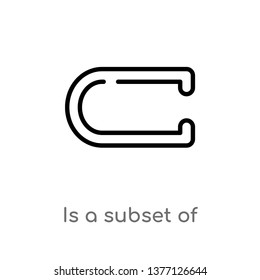 is a subset of vector line icon. Simple element illustration. is a subset of outline icon from signs concept. Can be used for web and mobile
