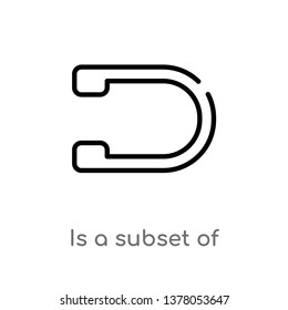 is a subset of vector line icon. Simple element illustration. is a subset of outline icon from signs concept. Can be used for web and mobile