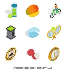 Subsidization icons set. Isometric set of 9 subsidization vector icons for web isolated on white background