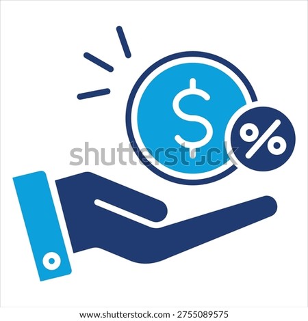 Subsidy Flat Blue Icon Collection
