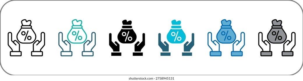 Subsidy Icon Single Pack Illustration