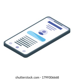 Subsidy smartphone icon. Isometric of subsidy smartphone vector icon for web design isolated on white background