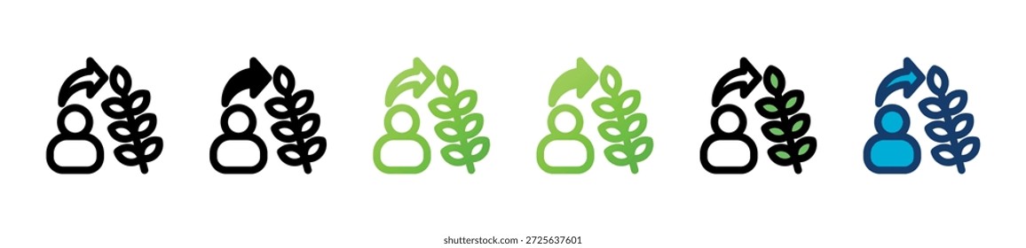 subsistence farming icon collection with multiple styles