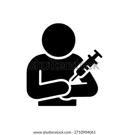 Substance Abuse Injection Icon Isolated On White Background