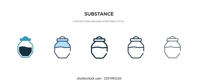 substance icon in different style vector illustration. two colored and black substance vector icons designed in filled, outline, line and stroke style can be used for web, mobile, ui