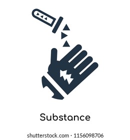 Substance icon vector isolated on white background, Substance transparent sign , symbols or elements in filled style