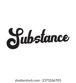 substance text on white background.