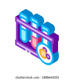 vector de icono de tubos de sustancias. signo de tubos de sustancia isométrica. ilustración de símbolo aislado de color