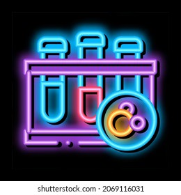 substance tubes neon light sign vector. Glowing bright icon substance tubes sign. transparent symbol illustration