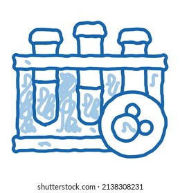 substance tubes sketch icon vector. Hand drawn blue doodle line art substance tubes sign. isolated symbol illustration