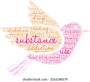 Substance word cloud on a white background.