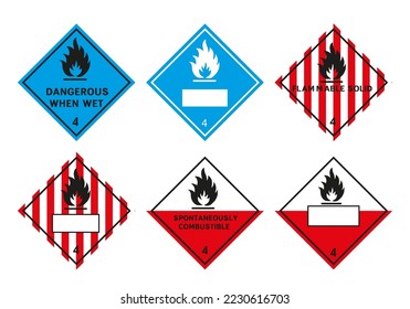 Substances capable of spontaneous combustion. Flammable solids.