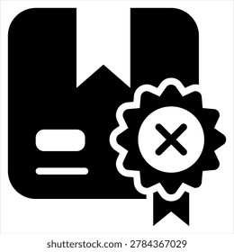 Substandard Good Single Icon Glyph Black
