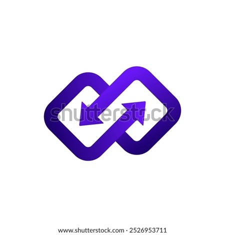 Substitute or replace icon, logo design with arrows
