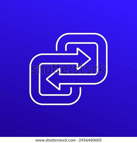 Substitute or replace line icon with arrows