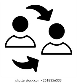 substitution black icon vector illustration