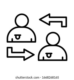 Substitution, football icon. Simple line, outline vector elements of soccer for ui and ux, website or mobile application