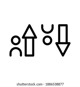 Icono de línea de sustitución. Simple ilustración de concepto móvil y diseño web. La ilustración vectorial se puede usar para temas como deporte, juegos de pelota. diseño simple editable. vector de plantilla de diseño
