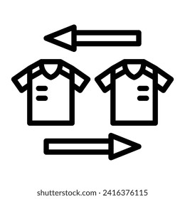 Diseño de iconos de línea del vector de sustitución