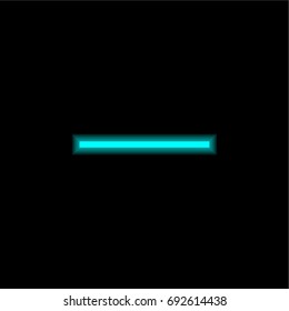 Substract blue glowing neon ui ux icon. Glowing sign logo vector
