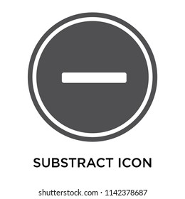 Substract icon vector isolated on white background for your web and mobile app design, Substract logo concept