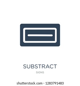 substract icon vector on white background, substract trendy filled icons from Signs collection, substract vector illustration