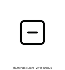 Substract interface vector icon. Minus flat sign design. Remove  symbol pictogram. Delete icon. Minus sign. Remove sign. UX UI icon