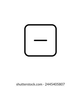 Substract interface vector icon. Minus flat sign design. Remove  symbol pictogram. Delete icon. Minus sign. Remove sign. UX UI icon