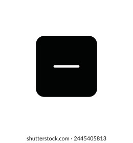 Substract interface vector icon. Minus flat sign design. Remove  symbol pictogram. Delete icon. Minus sign. Remove sign. UX UI icon