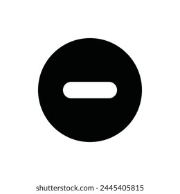 Substract interface vector icon. Minus flat sign design. Remove  symbol pictogram. Delete icon. Minus sign. Remove sign. UX UI icon