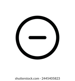 Substract interface vector icon. Minus flat sign design. Remove  symbol pictogram. Delete icon. Minus sign. Remove sign. UX UI icon
