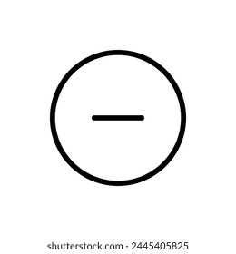 Substract interface vector icon. Minus flat sign design. Remove  symbol pictogram. Delete icon. Minus sign. Remove sign. UX UI icon