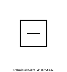 Substract interface vector icon. Minus flat sign design. Remove  symbol pictogram. Delete icon. Minus sign. Remove sign. UX UI icon