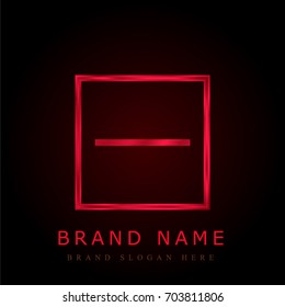 Substract red chromium metallic logo