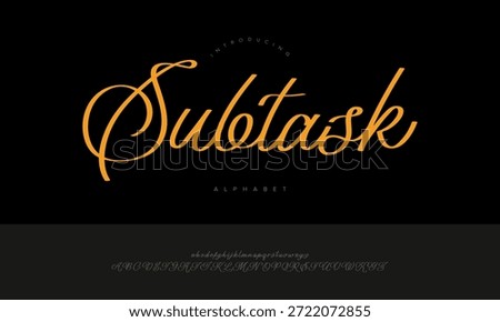 Subtask Messy Ballpoint Handwriting Font Alphabet Vector For Office Note And List