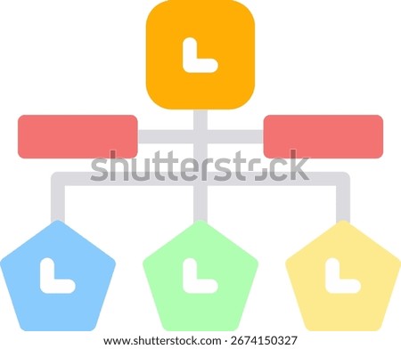 Subtasks Flat Icon Vector Design