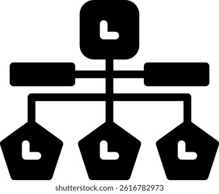 Subtasks Glyph Vector Icon Design