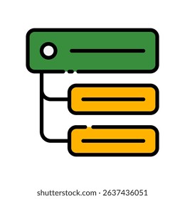 Subtasks Vector for Detailed Work Plan. Task breakdown illustration, project management icon, productivity tool.