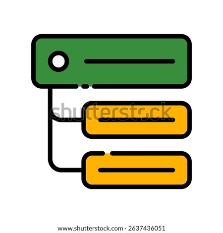 Subtasks Vector for Detailed Work Plan. Task breakdown illustration, project management icon, productivity tool.