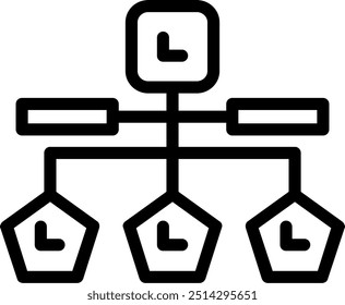 Subtasks Vector Line Icon Element