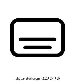 Subtitle icon isolated on white background